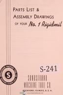 Sundstrand-Sundstrand No. 1 Rigidmil, Milling Machine Parts & Assembly Drawings Manual 1943-#1-No. 1-01
